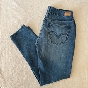 EUC Levi’s Polka Dot Skinny Jeans size 28